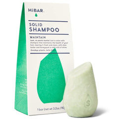 HIBAR - Moisturize Shampoo Bar - For Dry, Frizzy Hair - Deeply Nourishing & Hydrating - With Coconut Oil & Vitamin B5 - Plastic-Free - Soap, Paraben & Sulfate-Free - Color Safe & Vegan -1 Solid Bar