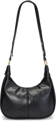 Shoulder Bags for Women Small Hobo Bags Crescent Shaped Cute Retro Tote Handbag Mini Clutch Purse with Zipper Closure