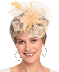 Fascinators Hats 20s 50s Hat Pillbox Hat Cocktail Tea Party Headwear with Veil for Girls and Women (US, Alpha, One Size, A-Black)