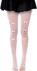 Dorilin Womens Fishnet Tights with Bows Lolita Fishnet Stockings 80S 90S Gothic Leggings