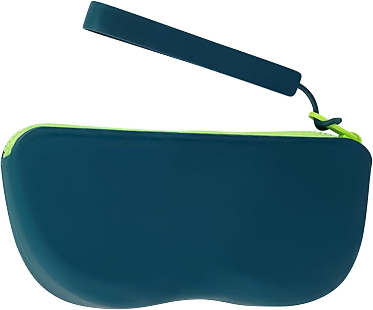 Eyeglass Case Soft, Eyewear Silicone Protector, 6.69x3.15 Inches Multi Functional Zipper Eyeglass Pouch with Lanyard for