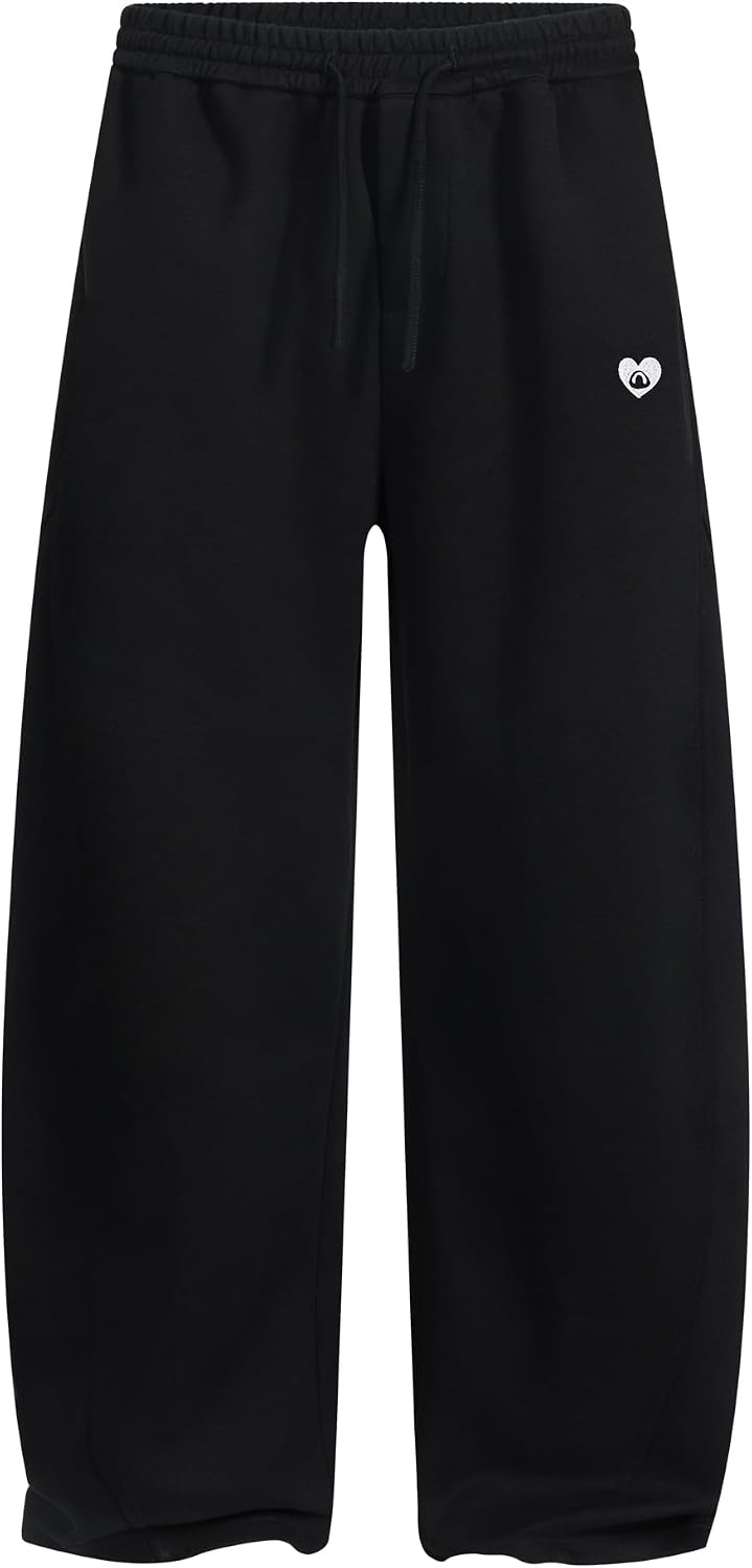 Aelfric Eden Mens Wide Leg Sweatpants Solid Arc Sweat Pants Open Bottom Casual Athletic Lounge Pants with Pockets