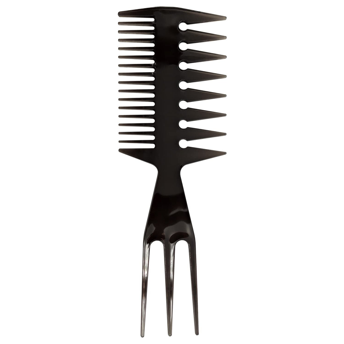 Losaria Hair Pick Comb, 3 In 1 Fish Tail Bone Shape Professional Stylist Comb, Amber (Hairdressing Salon, Home Personal Application, All Kinds of Hair Styling)