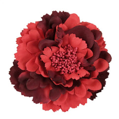 Women's Bohemia Peony Flowers Hairpin Hair Clip Flower Brooch for Travel Party Festivals PF-11 (White) (Pack of 1)