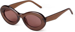 Retro Oval Cat Eye Sunglasses for Women Men 90s Small Vintage Trendy Cute Cateye Thick Frame Sun Glasses UV Shades