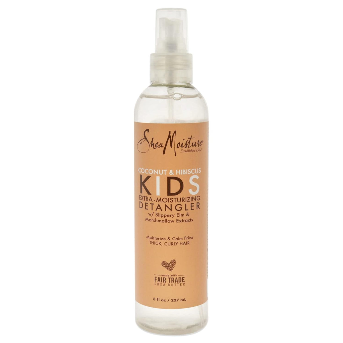 SheaMoisture Kids Extra Moisturizing Detangler Coconut and Hibiscus for Curly Hair Hair Care Product with Shea Butter 8 oz