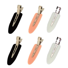 6 Pieces No Bend Hair Clips, No Crease Hair Clip for Hairstyling, Makeup Clips for Women and Girls Christmas Gifts (Black)
