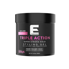 E Elegance Earth Fragrance Triple Action Hair Gel for Men And Women - Super Strong Hold, Extreme Volume, And Long Lasting Shine - Flake Free And Refreshing Fragrance - All Hair Types, 16.9 oz