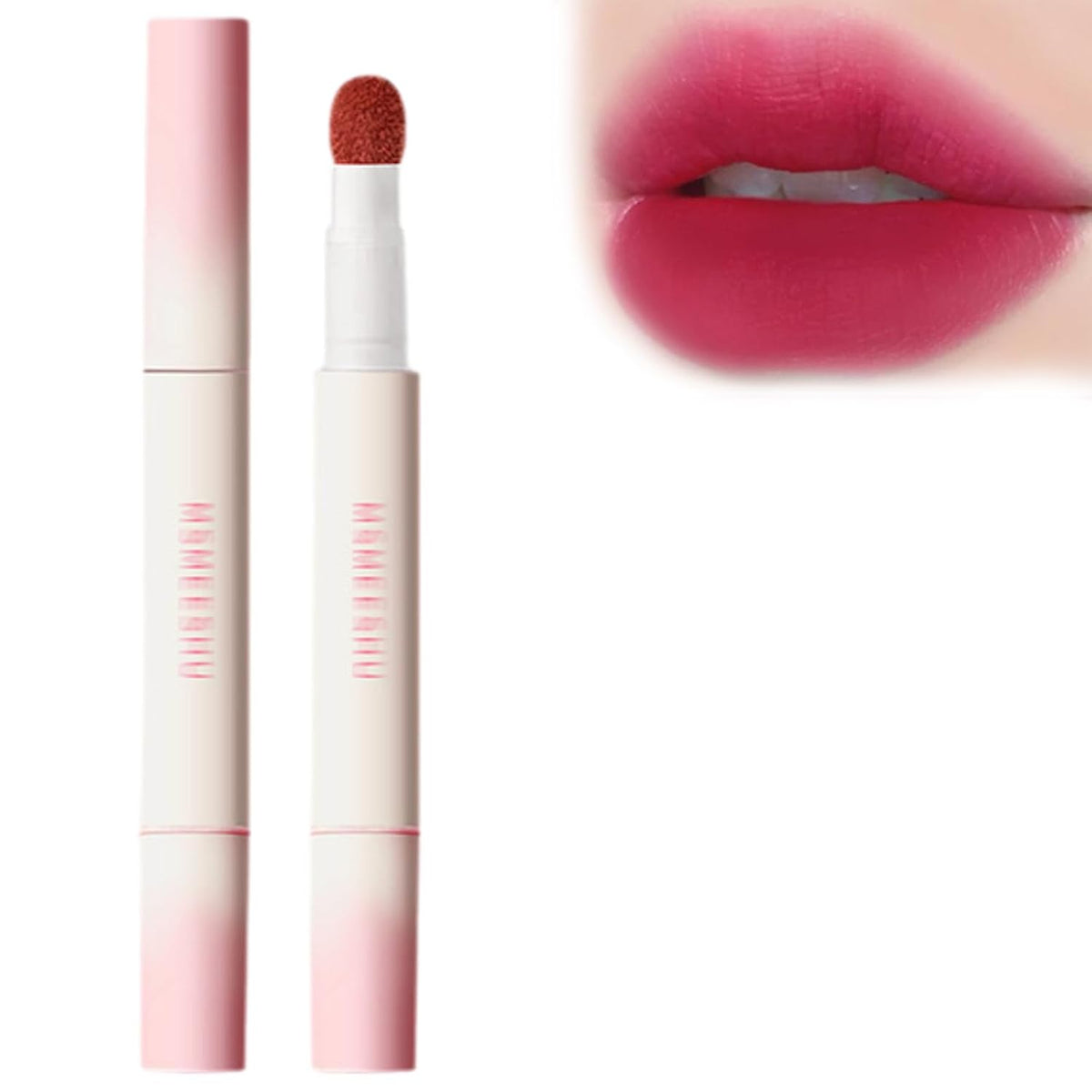 Cushion Lip Powder Cream, Matte Air Cushion Lipstick, Liquid Lipstick, Velvet Matte Lip Cream, Nude Lip Stain, Non-Stick Cup, Quick-Drying, Long Lasting Lipstick 24 Hour Waterproof (#03, 2g)