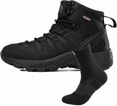 CLSQLXYJZC Waterproof Military Tactical Work Boots, Men's Tactical Army Boots with Sports Socks Lightweight Combat Boots Outdoor Hunting Jungle Hiking Boots