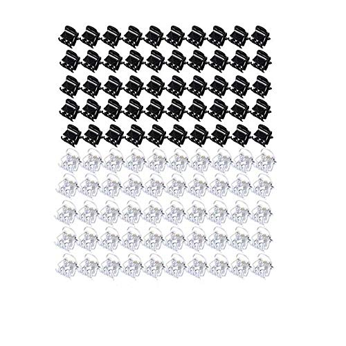 100pc/pack 1cm Hair Claws Clip for Women Girls Black & Brown & clear Plastic Mini Hairpin Hair Clip Clamp Hair Accessories Gifts (brown+black each 50pcs)