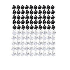 100pc/pack 1cm Hair Claws Clip for Women Girls Black & Brown & clear Plastic Mini Hairpin Hair Clip Clamp Hair Accessories Gifts (brown+black each 50pcs)
