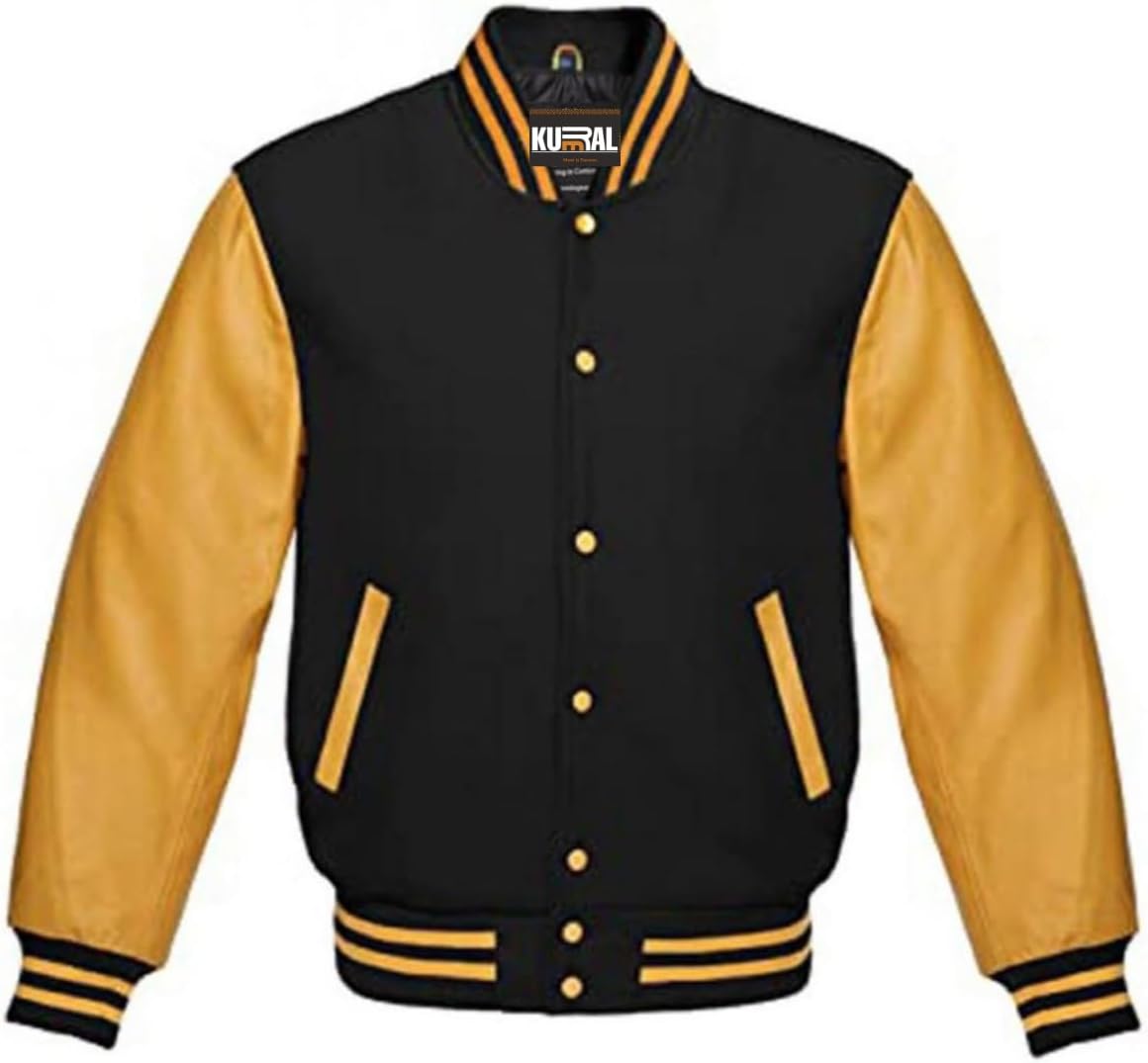 Varsity Jacket Baseball Letterman Jacket - Wool and Leather Premium Quality Jacket Women