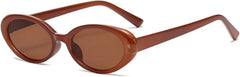 Oval Frame Transparent Glasses Sunglasses