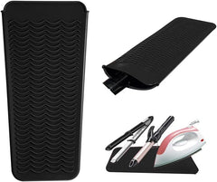 Heat Resistant Silicone Mat Pouch,Hair Styling Tools for Curling Irons, Flat Irons, Hair Straightener， 11.5 * 6 Inches, Food Grade Silicone, Pink