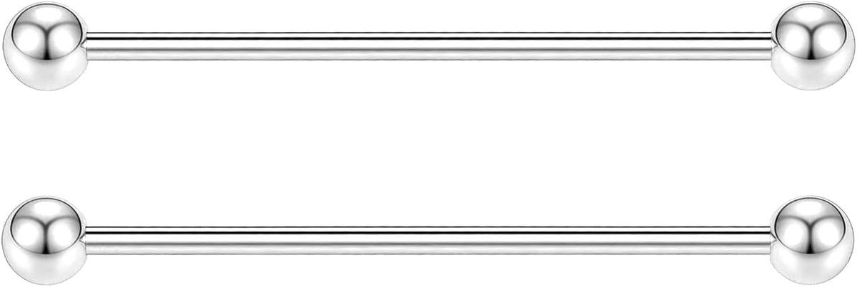 14G Industrial Piercing Jewelry Surgical Steel, Industrial Bar Piercing Jewelry for Women and Men, 32mm 38mm 45mm Short Extra Long Bar