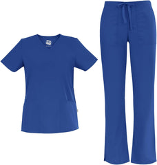 Maevn TRU TC 19102 Women's V-neck & Straight Leg Pant Set