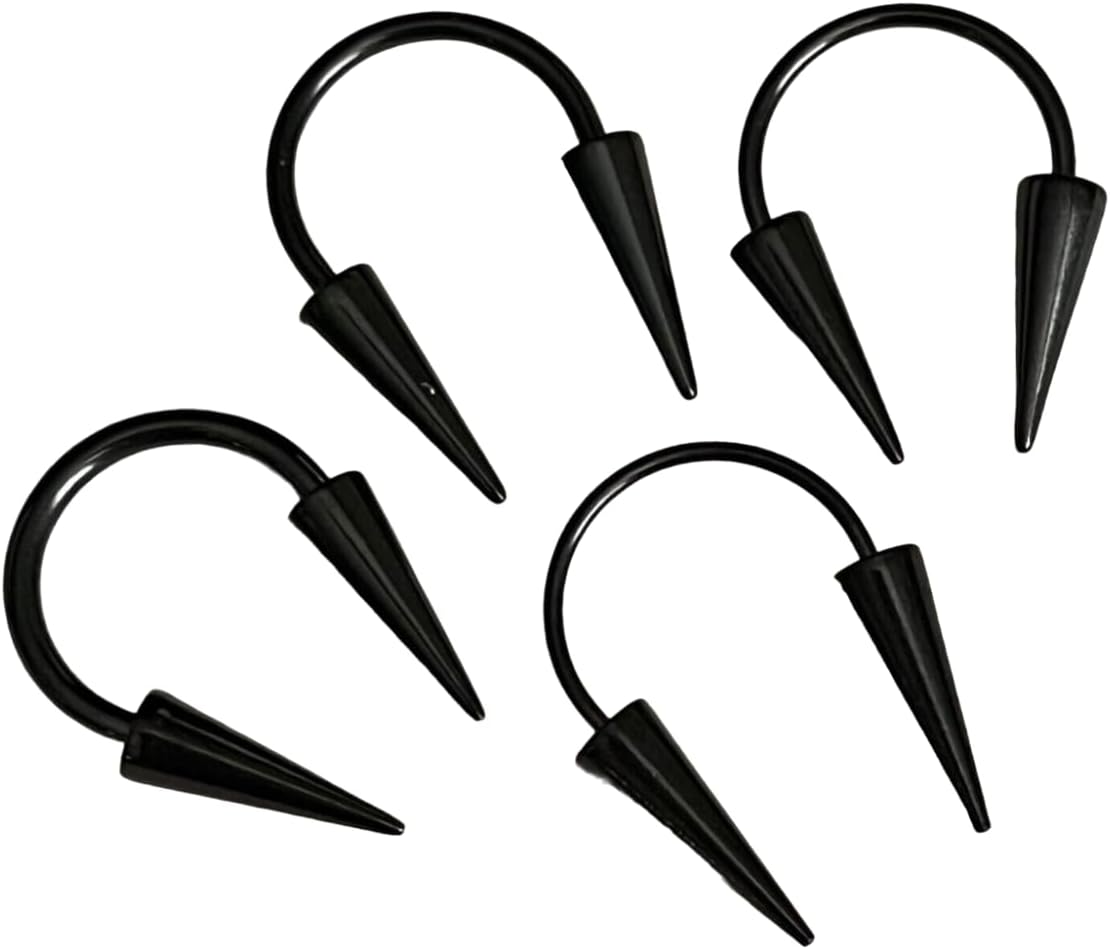 1 Piece Unique Long Spikes Circular Barbell Spiked Horseshoe Ring - Septum Cartilage Piercing - Body Jewelry