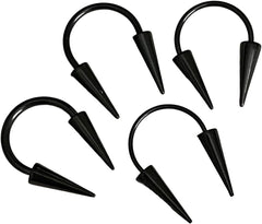 1 Piece Unique Long Spikes Circular Barbell Spiked Horseshoe Ring - Septum Cartilage Piercing - Body Jewelry