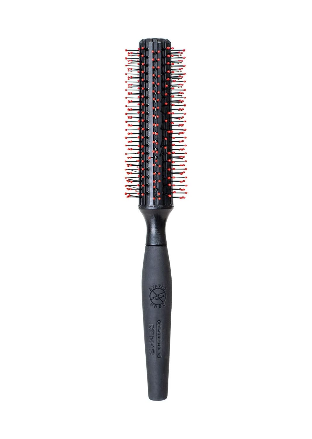 Cricket Static Free RPM 12 Row Round Hair Brush - Curling, Blow Drying, Detangling and Styling Wet or Dry, Suitable for All Hair Types