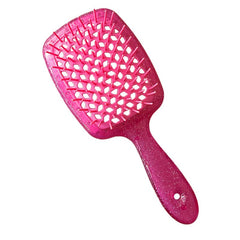 Curl Defining Brush Vented Hair Brush Hairbrush for Wet & Dry Hair For Women and Men Less Pulling Pain-Free Brushing (Glitter Purple)
