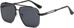 Retro Gradient Sunglasses Uv400 Protection, Retro Oversized Square Sunglasses, Metal Vintage Gradient Shades
