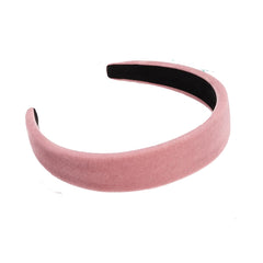 Black Velvet Padded Headbands for Women Fashion Non slip Comfortable Head Bands for Women (Black, one size)