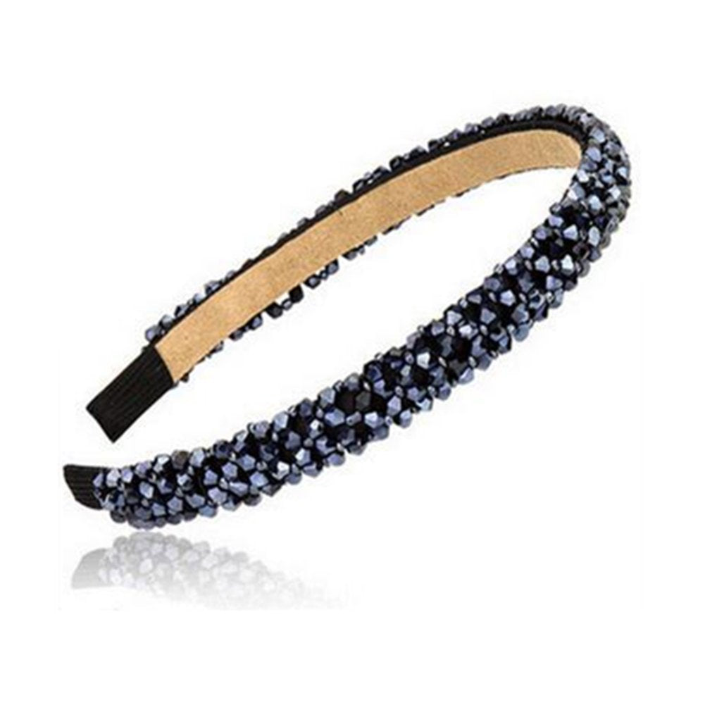 Ruihfas Fashion Sparkle 4 Rows Crystal Rhinestone Headbands Beaded Hair Hoop Band (Red)