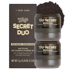 I DEW CARE Tap Secret Dry Shampoo Powder Refill with Biotin | Strengthening & Volumizing, Refillable, Travel size, Non-aerosol, Brunette, Korean Ginseng, Dry Shampoo for Women, 0.24 Oz