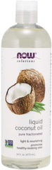 NOW Foods Solutions, Liquid Coconut Oil, Light and Nourishing, Promotes Healthy-Looking Skin and Hair, 16-Ounce