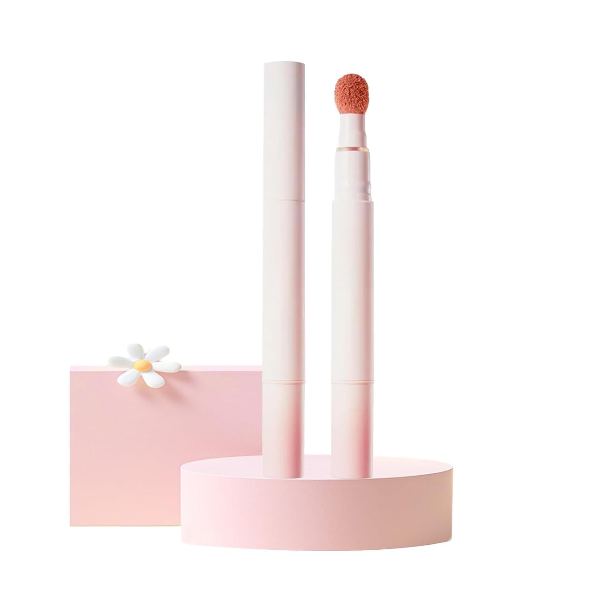 Cushion Lip Powder Cream, Matte Lip Cream - Long-Lasting & Smooth Skin, Non-Drying, Moisturizing Non-Fading Lipstick, CreaM Velvet Finish, Lightweight (D10 Cold pink)