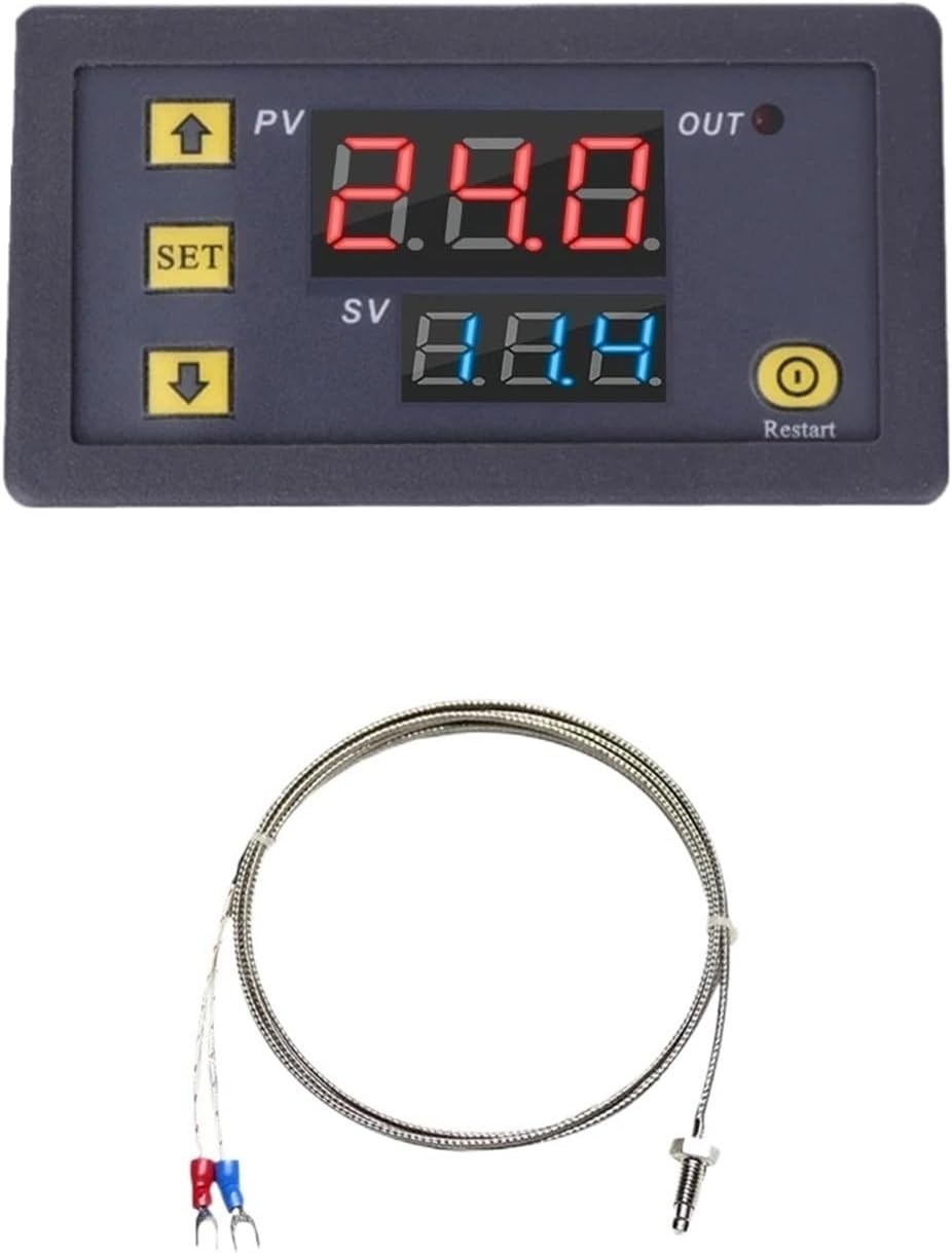 5V 12V 24V AC110V 220V Digital Temperature Controller -60~500 Degree Probe Thermocouple Sensor Embedded Thermostat(DC5V)