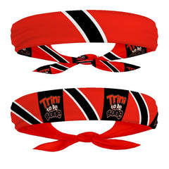 Black Heritage Flag Headband - Carnival, Fitness, Mens Womens Tieback Bandana Sweatband, Thigh Leg Garter