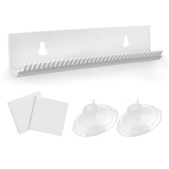 Hair Extension Holder Hanger Braiding Hair Rack w/2 Suction Cups - Secures Extra Wide Wefts Including Halos, Hand Tied & Full Bundles