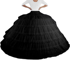 OFEYCHUN Crinoline Petticoat Skirt for Women Under Dress 6 Hoop Skirt Crinoline Underskirt for Quinceanera Dresses Ball Gown