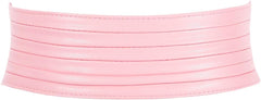 SANSTHS Women Wide Elastic Belts for Dresses Vintage Fashion Stretchy Waist Belts Ladies Cinch Belts Leather Waistband
