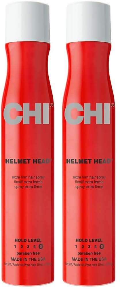 CHI Helmet Head Extra Firm Hairspray, Protects Against Humidity & Creates Voluminous Hairstyles, Sulfate & Paraben-Free, 10 Oz