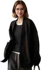 Fashion Oversized Womens athletic Sweatshirt blazer Pockets Sweaters no Zip Up jacket Lightweight Open Front Cardigan