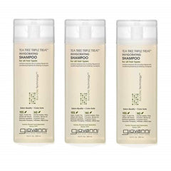 GIOVANNI Tea Tree Triple Treat Invigorating Shampoo - Cooling Peppermint, Eucalyptus & Rosemary, Helps Strengthen & Rejuvenate Hair & Scalp, Salon Quality, Paraben Free, Tea Tree Shampoo - 8.5 oz