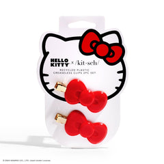 Kitsch Creaseless Hair Clips for Women - No Bend, No Crease Hair Clips For Styling, Makeup Application and Face Wash - Recycled Acrylic - 4pcs Black Terrazzo