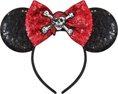 Mouse Ears Headbands Fashion Shiny Bows Mice Ears Halloween Parties Themed Events (Orange, Onesize)