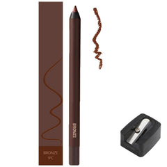 Appreciarel/Blanceresem Plum Eyeliner, 24 HR Waterproof Eyeliner Duo Sharpenable Eye Pencil, Long-Lasting No Smudging RoadthesideEyeliner for Women with Pencil Sharpener (05Brown)