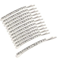 WHITEBRIDGE 8pcs Multi-color Diamond Bobby Pins for Women Girls