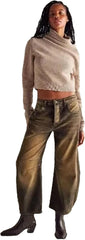 Women's Cross-Border European and American Wide-Leg Loose Mid-Low Waist Jeans