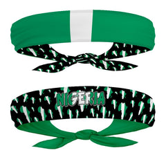Black Heritage Flag Headband - Carnival, Fitness, Mens Womens Tieback Bandana Sweatband, Thigh Leg Garter