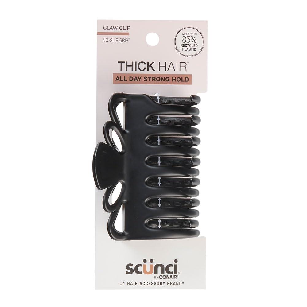 Scunci by Conair claw clips for thick hair - hair accessories for women- claw clip - Tortoise- 1 Count