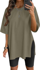 VNIRA Women’s Summer Casual Short Sleeve Oversize Workout T-Shirt Tee Tops
