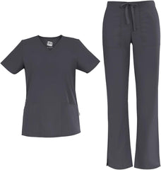 Maevn TRU TC 19102 Women's V-neck & Straight Leg Pant Set