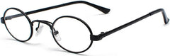 Small Frame Oval Sunglasses for Men Metal Punk Retro Shades Round Steampunk Uv400