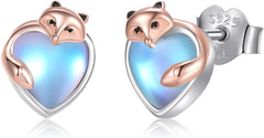 HIghland Cow/Dragon/Fox/Frog Stud Earrings 925 Sterling Silver Cute Animal Earrings Scottish Animal Jewelry Gift for Daughter Granddaughter Women